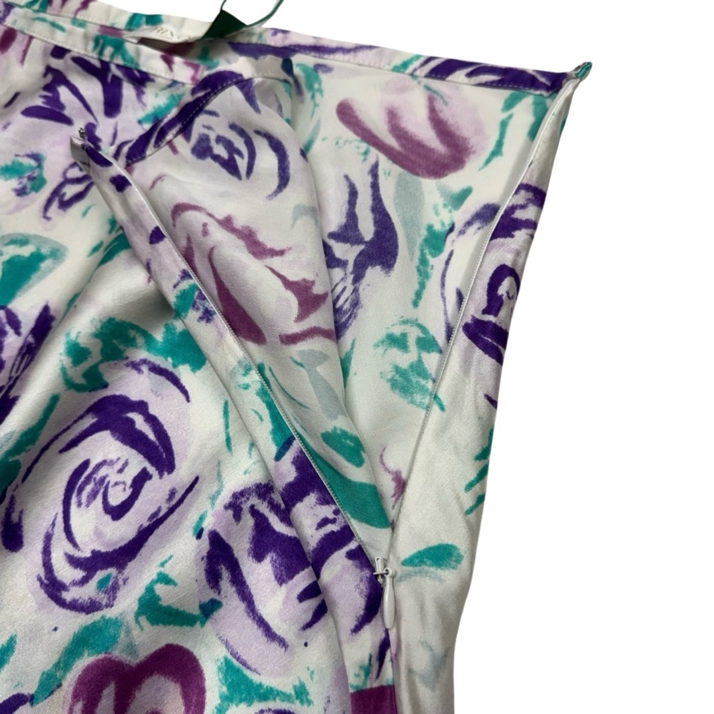 Rixo Kelly Floral Midi Skirt Size S Silk Blend A-Line Fairy Romantic Preppy - Picture 3 of 10